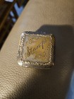 Antique Silver Tone Stamp Box