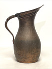 Antique Indo Persian Engraved Copper Ewer Pitcher Jug 12    Heavy 50oz