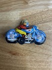 Vintage Japanese Tin Friction Toy Motorcycle 