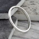 925 Sterling Silver Thin Polished Plain Wedding Band Ring 2mm Size 1-13 Avail 