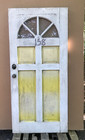 Antique Vtg Shabby 32x79 Solid Wood 4 Lite Glass Entry Door Old Chic 1318-25b