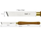 Hss Wood Lathe Skew Chisel 420mm 25mm Woodturning Gouge Walnut Handle Tools