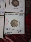 Newfoundland Lot Of 5   10 Cent Silver Coins  1903  04 1917 1940   1943c   925