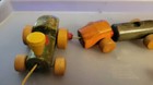 Wooden 5 Piece Train Set Pull Toy  Antique Vintage   Rare