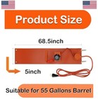 Drum Heater 55 Gallon Barrel Band 5 X 68 5 Inch Thermostat 120v 1200w Oil Water