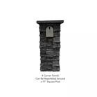 Stacked Stone Iron Ore 24 In  X 12 In  Faux Stone Siding Outside Corner Panel
