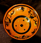 Vintage Halloween C1950 Noisemaker Rattle Jol Witch Us Metal Tin Ex Carpentier