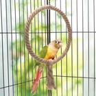 Bird Rope Swing Toy Parrot Climbing Perch Stand For Cockatiel Light Brown
