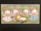 Vintage Hallmark Christmas Card Angels Nativity Unused Nos W  Envelope