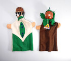 Vtg 1960s Spieldorst Korbian Stengel And Korbine Fr  chtchen Puppets East Germany