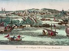 Carthagena Colombia C  1750 Large Antique Optical View 18th Century