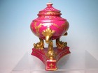 Stunning Antique Sevres Decorative Urn Vase With Gold Lid