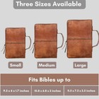 Leather Bible Cover Book Cover Planner Cover With Handle And Back Pocket  large 