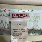 Scrub Toprudolph Red Nosed Reindeer Holiday Women   s Blue Short Sleeve Sz Large