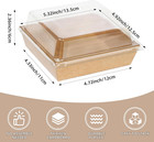 50 Pack Charcuterie Boxes With Clear Lids  Small Dessert Bakery Boxes  Disposabl