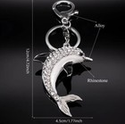 Sparkling Rhinestone Dolphin Keychain   Key Chain Purse   Backpack Charm