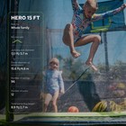 Jumpflex Hero 15  Round Trampoline With Safety Net Enclosure And Net Attachment