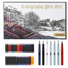 Calligraphy Fountain Pen Set W  7 Nibs 40 Ink Cartridges