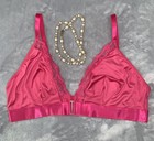 New Shiny Stretch  Bra   Bralette No Wires 3x 44 46 48 Front Closure
