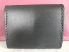 New Black Leather Tri-fold Case Snap Closure For Duty Belt