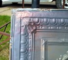 Antique Iridescent Victorian Ceiling Tin Tile Acanthus Wreath Egg Dart Molding
