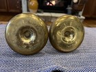 Vintage Pair Brass Candlestick Holders Turn Key Adjustable 5 5    Tall Sweden
