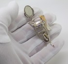 Vintage Italian Handmade Genuine Silver Dollhouse Old Basin Miniature W t Towel