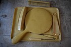 Antique Victorian Late 1800s To Early 1900s Celluloid 7-piece Vanity Dresser Set