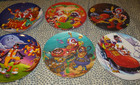 6 Vintage Mcdonald s Holiday   Other Plate Lot Grimace Ronald Santa Birdie   Ham