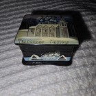 Vtg Fedoskino Russian Hand Painted Lacquer Signed Trinket Box Hinged Ring Box 