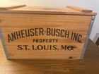 Vintage Anheuser Busch Budweiser Centennial Wooden Beer Crate Box