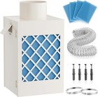 Indoor Dryer Vent Kit  Metal Dryer Vent Box  Safety Vent Flap  Dryer Lint Tra   