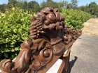 Large Vintage French Carved Wooden Fruit   Basket Pediment Architectural