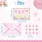  Baby Shower Thank You Cards - 24 Pcs Clothesline Baby Greeting Pink Baby Girl