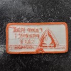 Vintage Camp Fire Product Sale Embroidered Patch Orange White Advertising