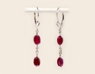 19thc Antique 2  ct Ruby earrings Medieval England Coronation Gem Ward Off Danger