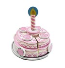 Melissa   Doug Wooden Triple-layer Party Cake With Plates 22 Pieces