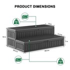 Orofull 36  Hot Tub Steps With Double Storage Compartments  Non-slip  Black
