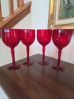 New Marquis By Waterford Brookside Red Crystal Wine Glasses 8 5  Set Of 4