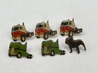 Lot Of 12 Vintage Semi Truck  Transportation  Trucking Hat Lapel Pins  read 