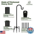Kingsyard 2 Pack Adjustable Shepherd Hooks For Outdoor - Heavy Duty Bird Feed