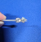 Mens Ladies Moissanite Stud Earrings 1ct 2ct Vvs D Gra Certified 14k Gold Plated