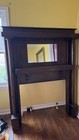 Antique Oak Fireplace Surround With Mirror
