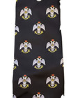 Scottish Rites 33rd Degree Masonic Black Necktie Eagle Wings Down New 