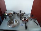 Amway Queen Cookware 10 Pc Set 18-8 Multi Ply Stock Skillet Sauce Wlids   Xtras