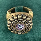 Extremely Ancient Old Ring Artifact Rare Viking Bronze Legionary With Engraving