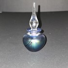 Hand Blown Art Glass Iridescent Pulled Feather Perfume Bottle stopper 4 
