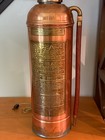 Vintage Copper And Brass Buffalo Fire Extinguisher Electric Lamp 24x10 