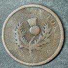 1832 Nova Scotia Canada Coin 1 One Penny Token King George Iv Emergency Coinage