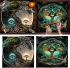 Trees Of Life Altars Cloth Tarots Cards Tablecloth Divinations Cards Table Cloth